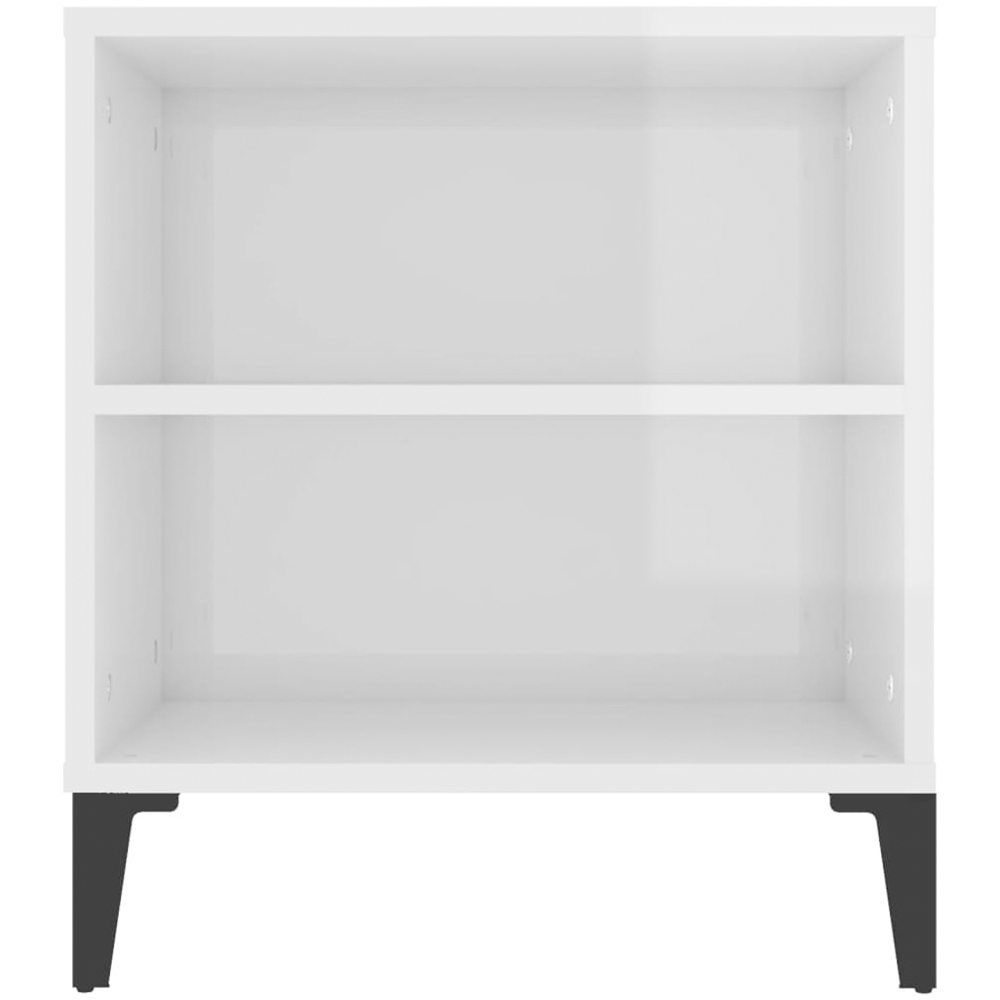 vidaXL 2 Drawer 4 Shelf High Gloss White TV Cabinet Image 8