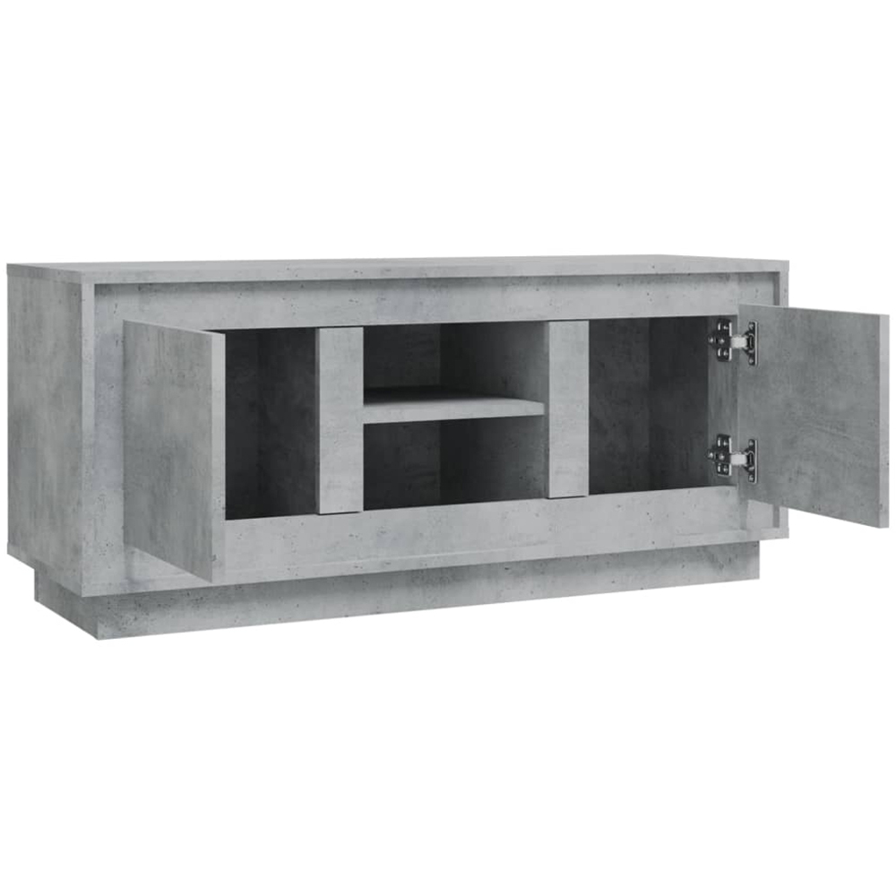 vidaXL 2 Door 2 Shelf Concrete Grey TV Cabinet Image 4