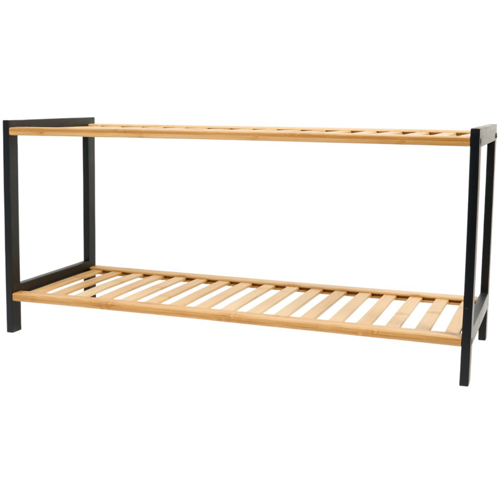 2 Tier Bamboo Shoe Rack Image 4