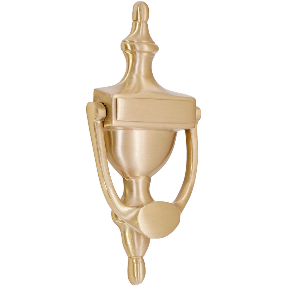Spira Brass Satin Brass Victorian Small Door Knocker Image 1