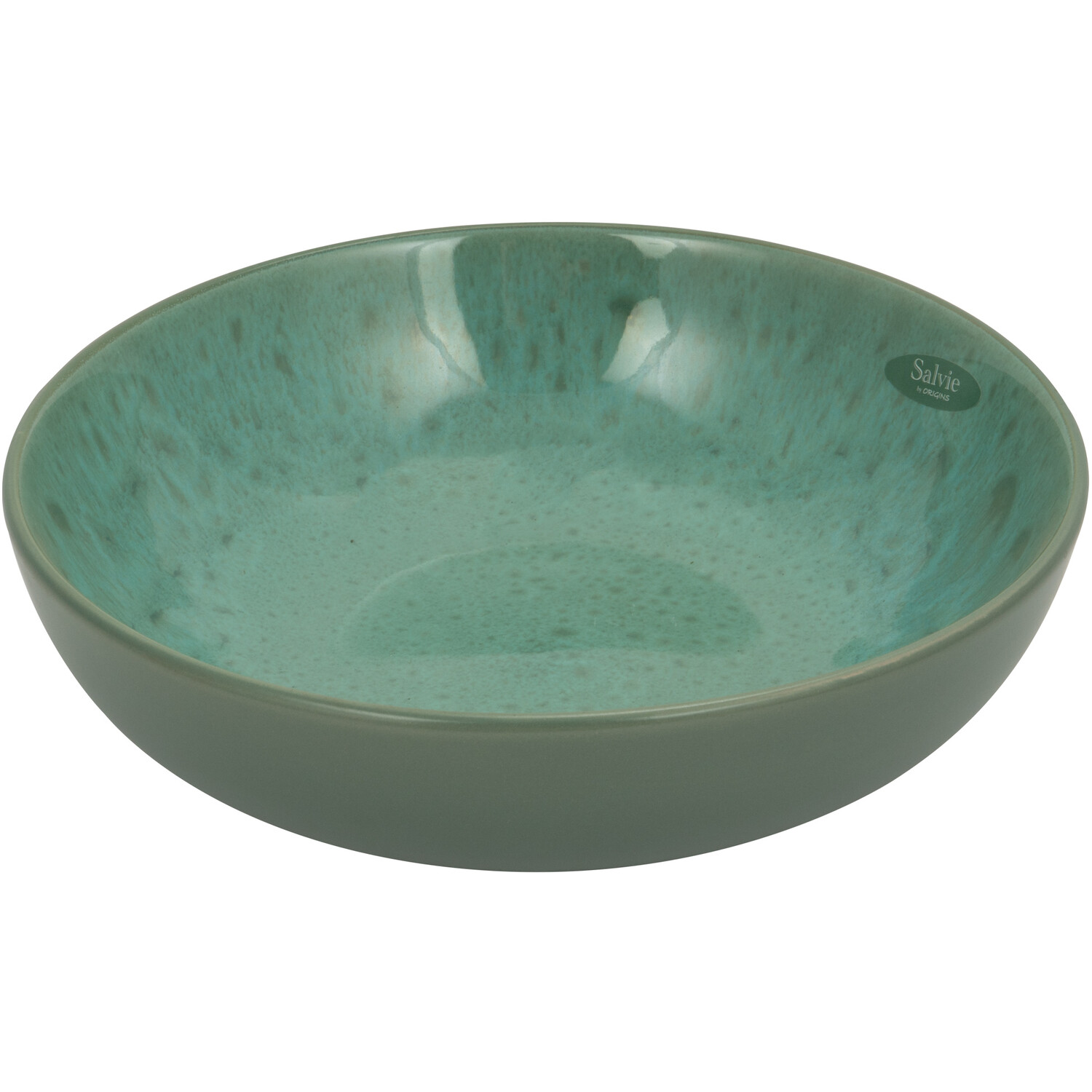 Salvie Reactive Glaze Serving Bowl - Green Image 1