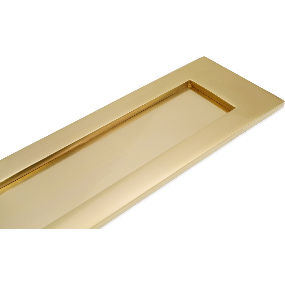 Spira Brass Victorian Polished Brass Letter Plate 300mm Image 4