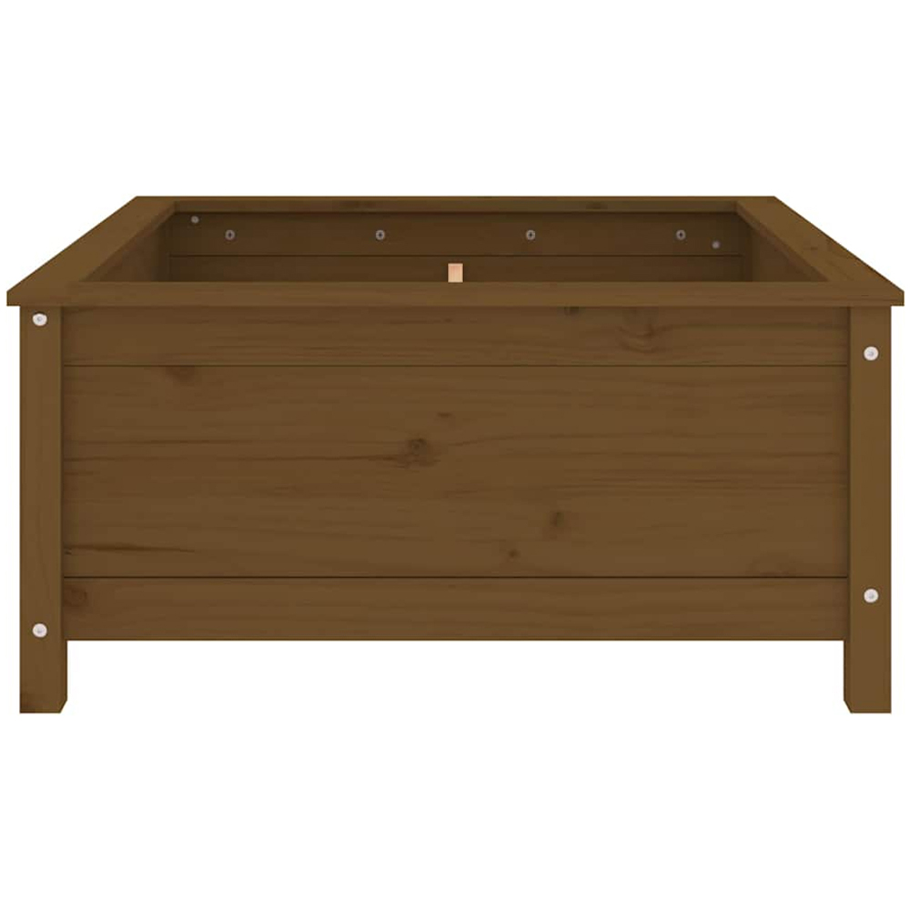 vidaXL Honey Brown Solid Pine Wood Garden Planter 39 x 82.5 x 82.5cm Image 3