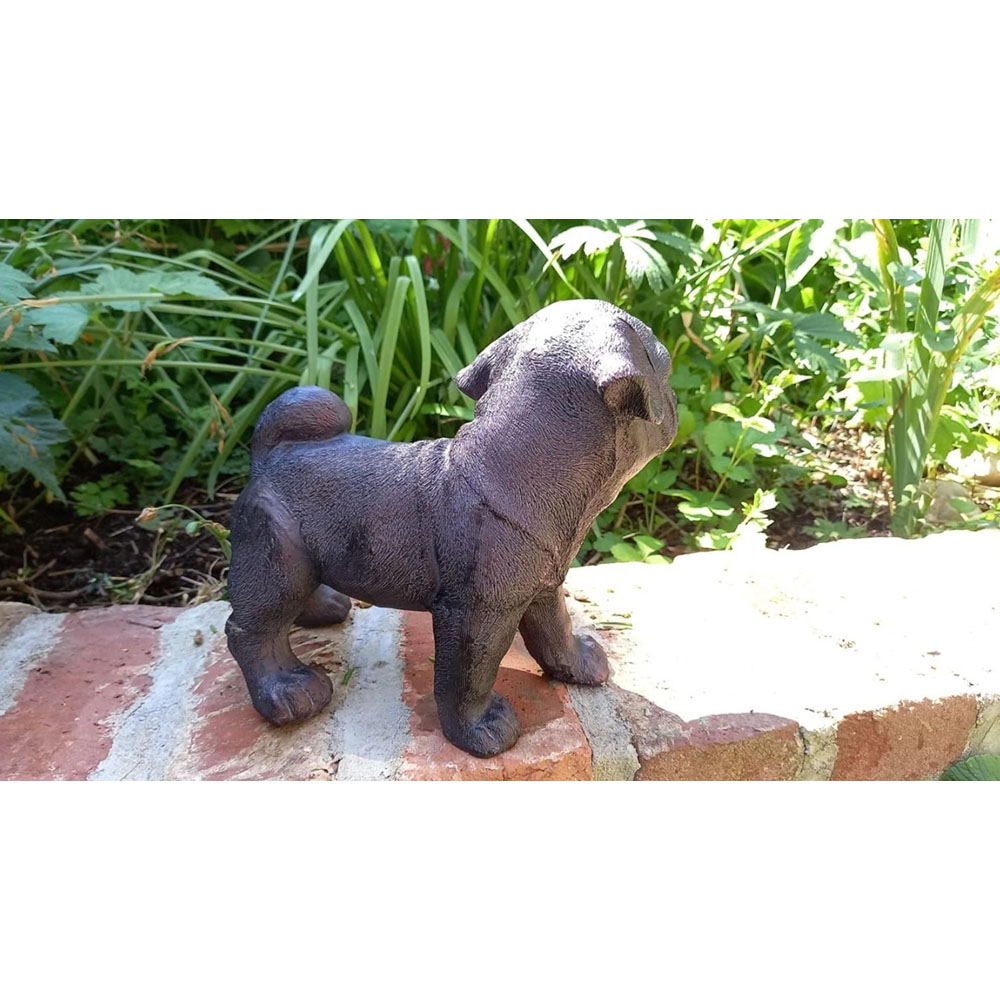 Inspirational Gifting Pug Dog Polystone Resin Garden Ornament Image 6