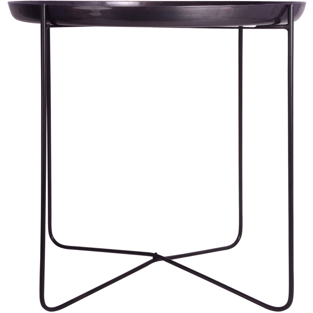 Premier Housewares Copper and Black Round Top Side Table Image 4