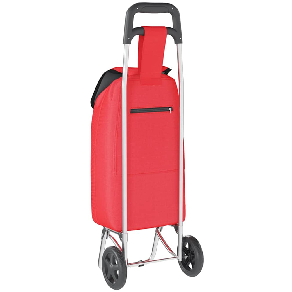 vidaXL 35 x 28 x 92cm Red Foldable Shopping Trolley Image 4