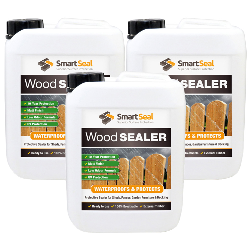 SmartSeal Wood Sealer 5L 3 Pack Image 1