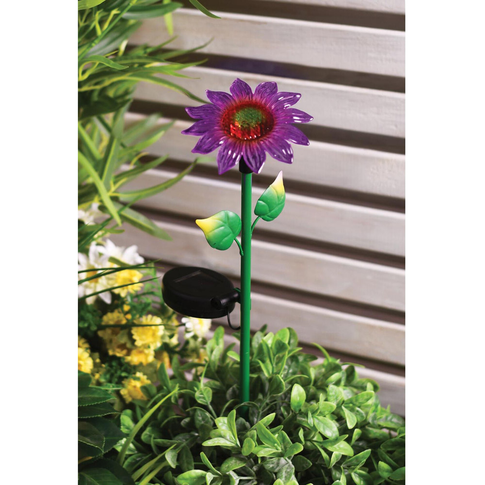 Solar Sunflower Stake Light Image 6