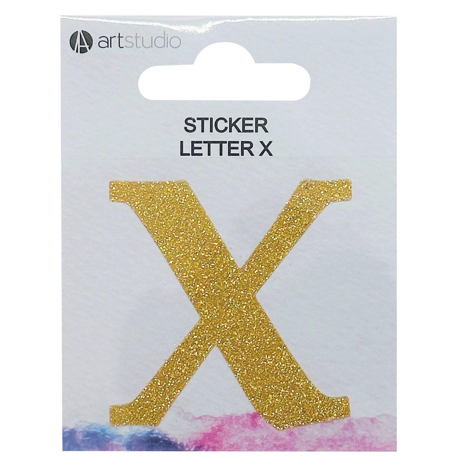 Art Studio Sticker Letter - Gold / X Image
