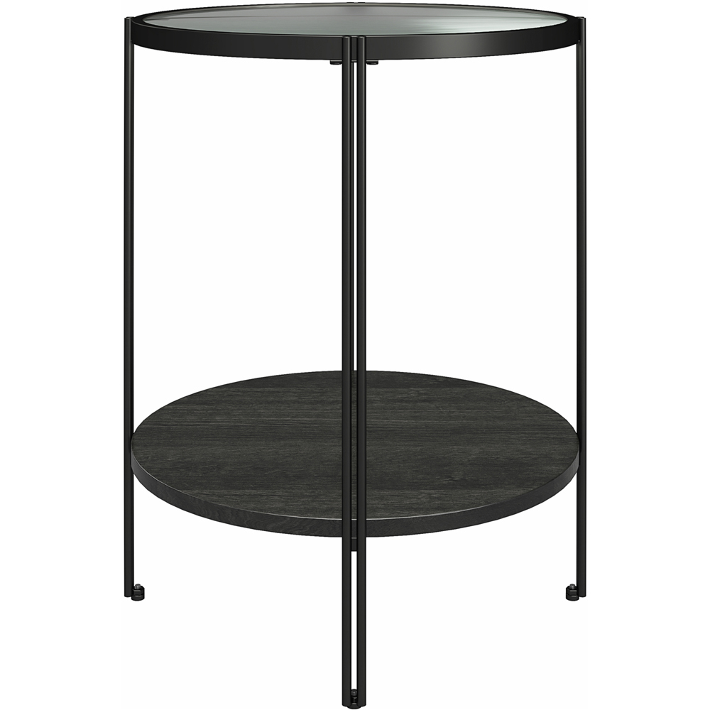 Dorel Wainwright Black Oak Round End Table Image 4