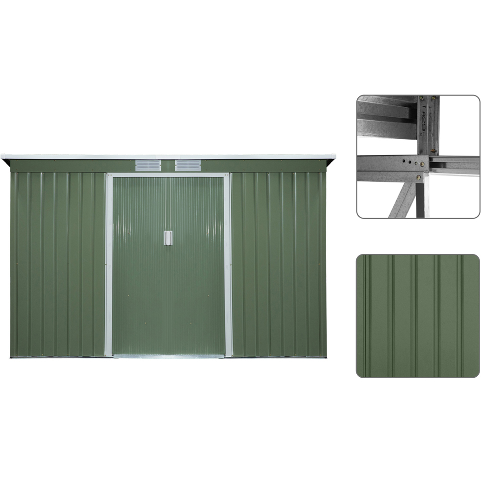 Outsunny 9x4.25ft Corrugated Shed Image 5