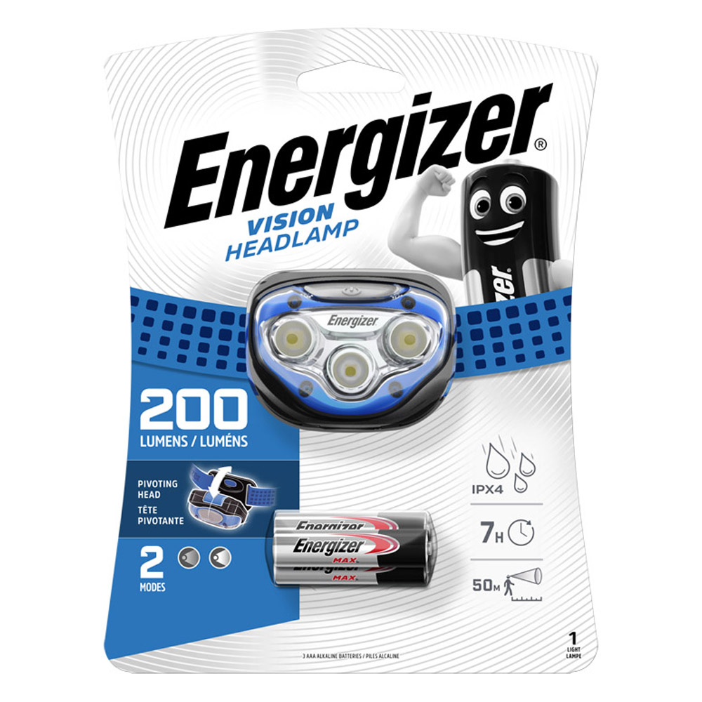 Energizer 200 Lumens Vision LED Headlamp with AAA batteries Image 1