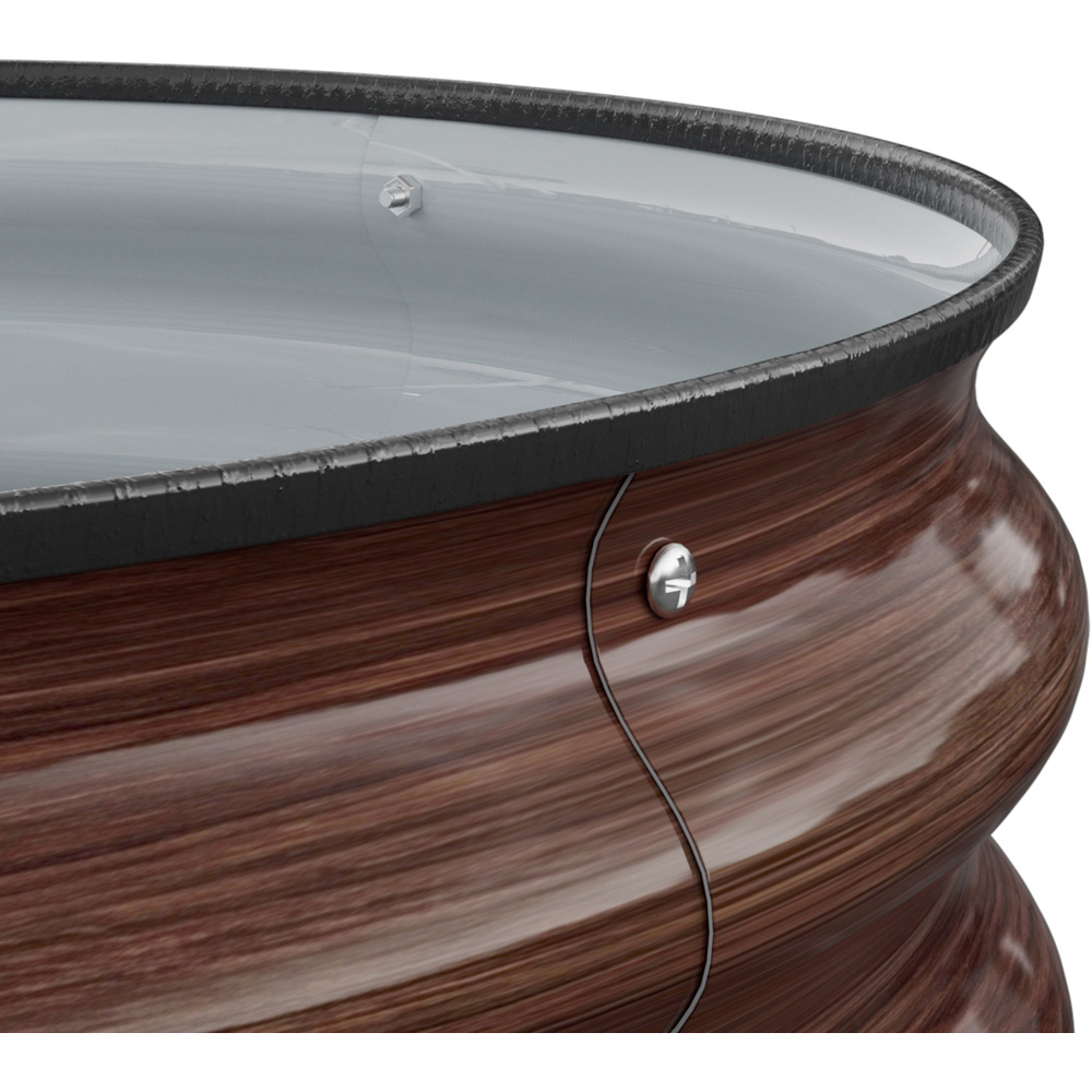Living and Home Brown Round Metal Raised Garden Bed with Open Bottom 60 x 30cm Image 5