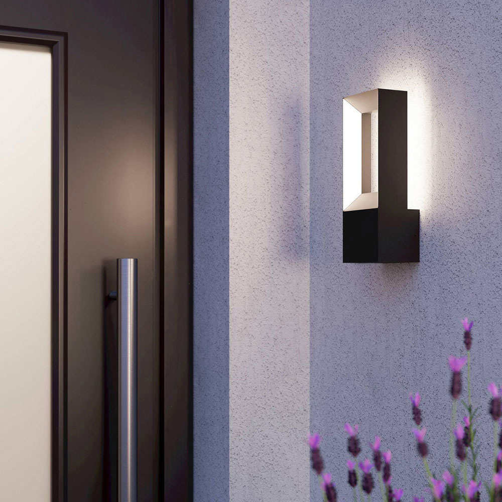 EGLO Riforano LED Black Outdoor Wall Light Image 2