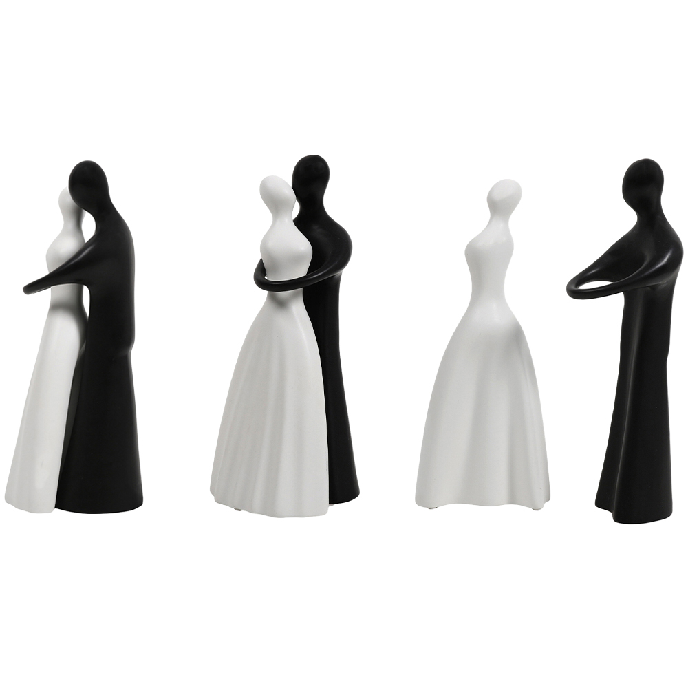 Black and White Couple Ornament Image 1