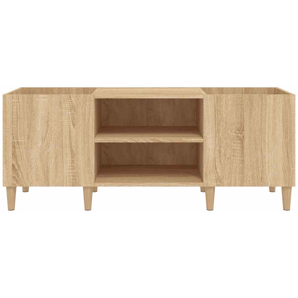 vidaXL 2 Shelf Sonoma Oak Wide Record Cabinet Image 3