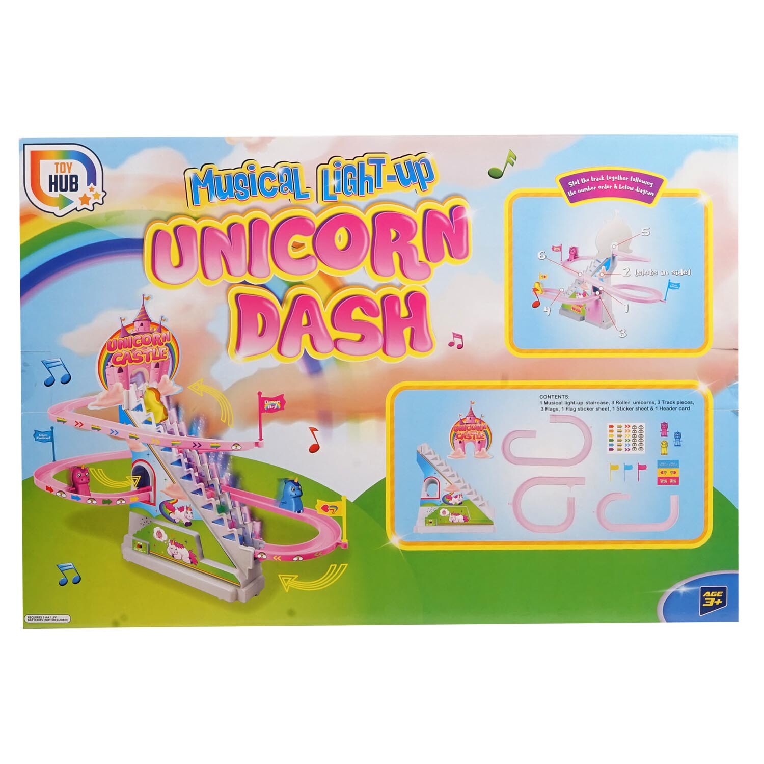 Toy Hub Musical Light-Up Unicorn Dash Playset Image 1
