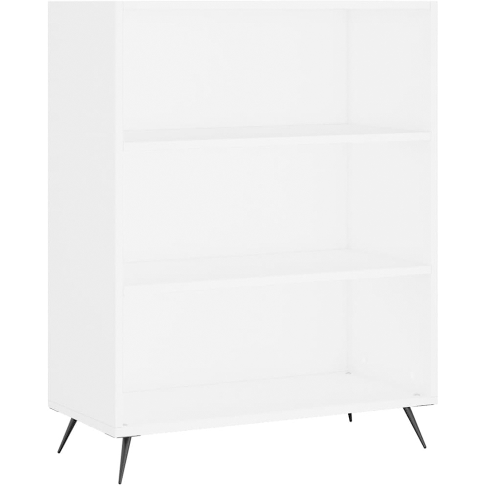 vidaXL 3 Shelf White Small Bookcase Image 2