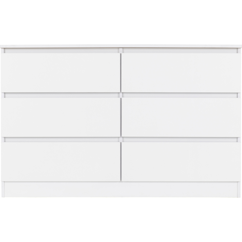 Seconique Malvern 6 Drawer White Chest of Drawers Image 3