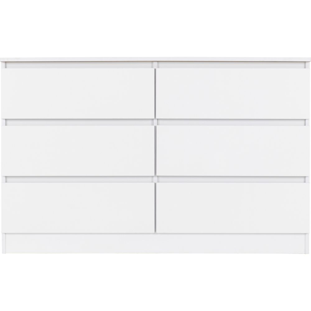 Seconique Malvern 6 Drawer White Chest of Drawers Image 3