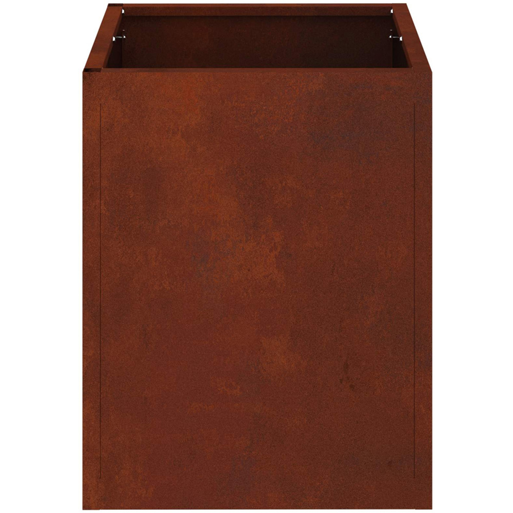 vidaXL Brown Weathering Steel Garden Planter 40 x 32 x 32cm Image 4