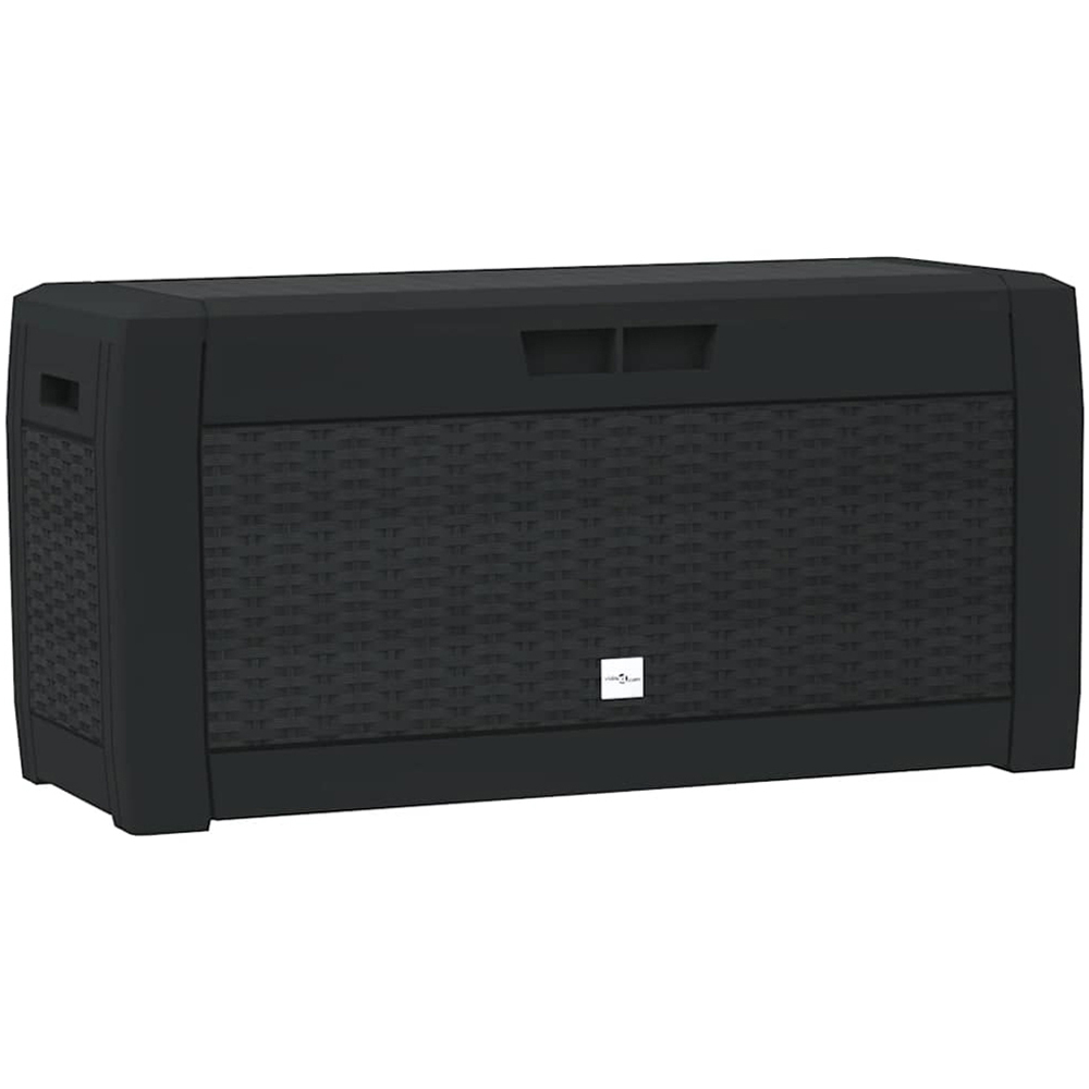vidaXL 310L Anthracite Polypropylene Garden Storage Box Image 1