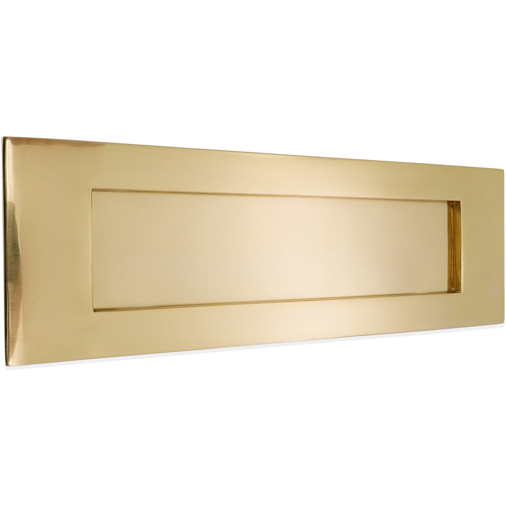 Spira Brass Victorian Polished Brass Letter Plate 300mm Image 1
