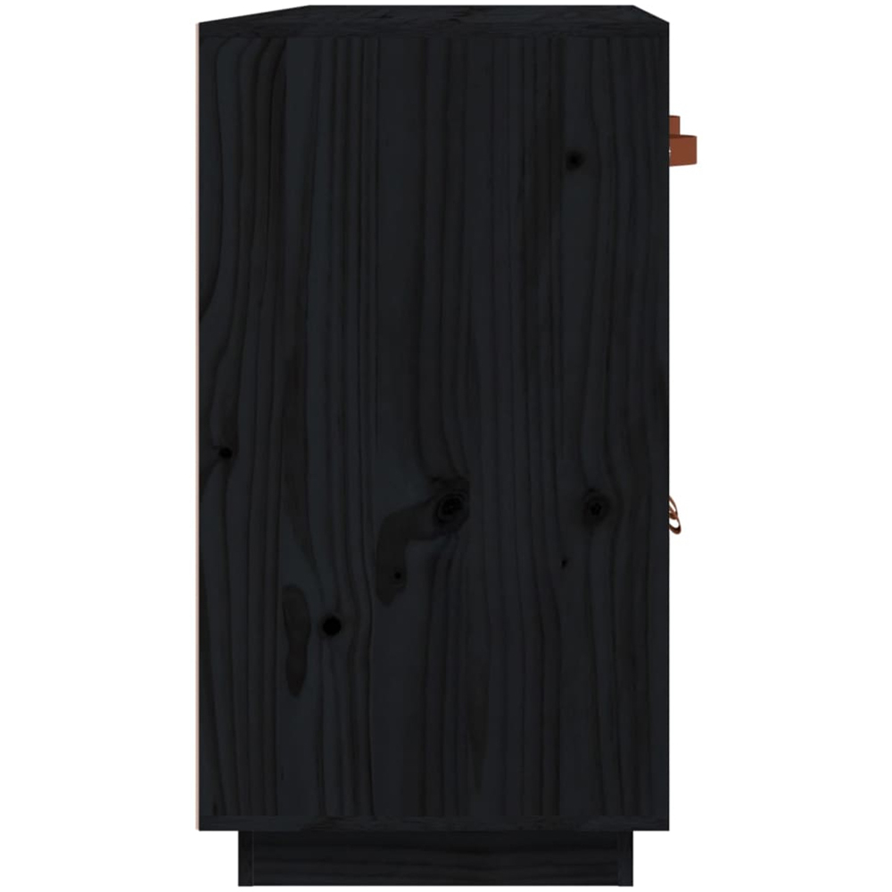 vidaXL 2 Door Single Drawer 3 Shelf Black Wooden Sideboard Image 7