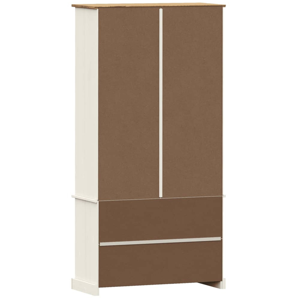 vidaXL Vigo 4 Door White Solid Wood Pine Glass Display Cabinet Image 6