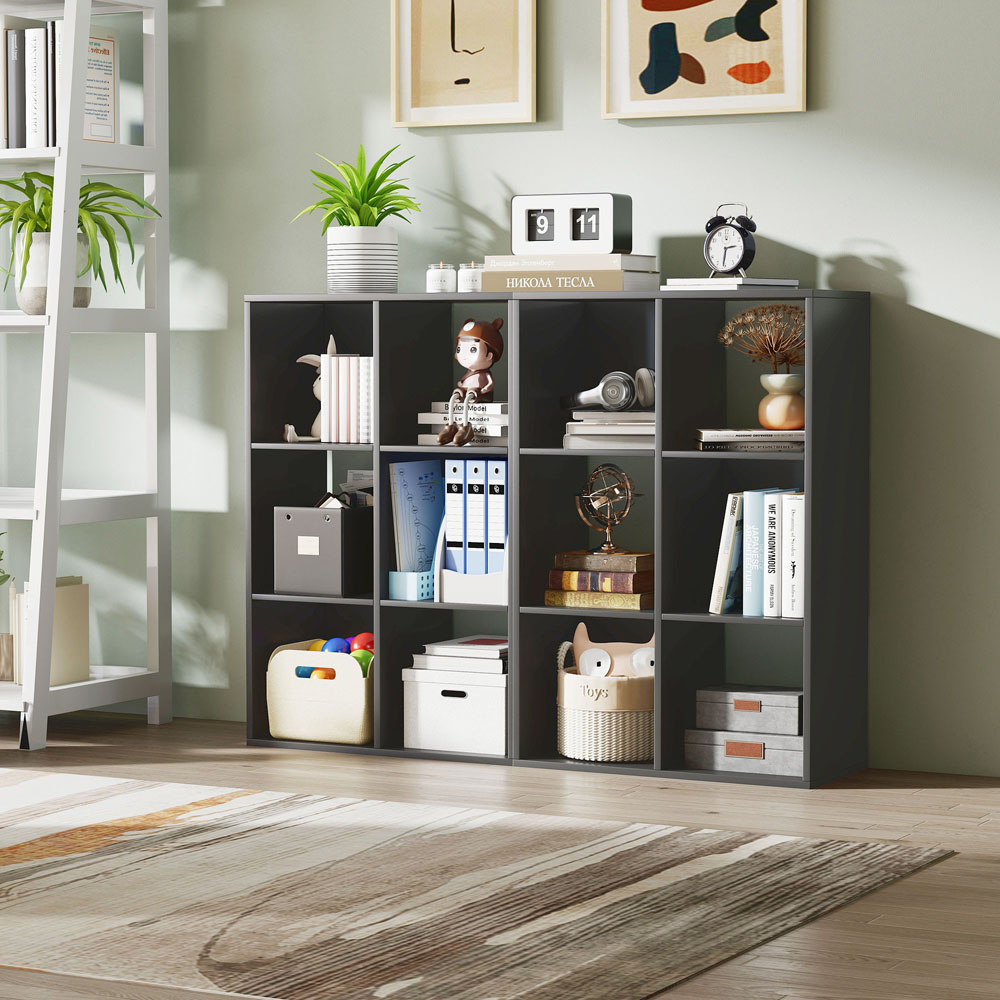 HOMCOM 6 Cube Black Bookshelf Image 5