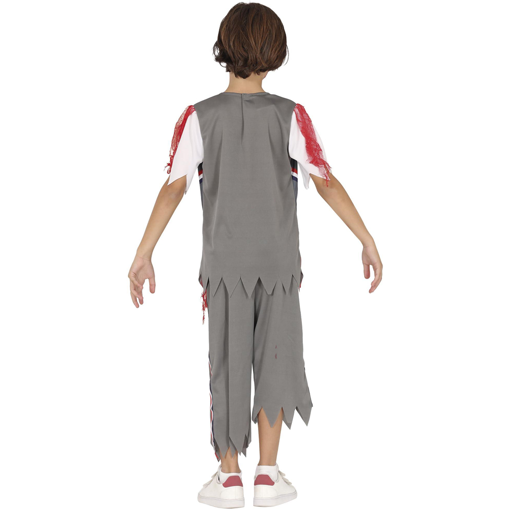 Fiestas Guirca Quarterback Zombie Grey and Red Costume 10 to 12 Years Image 2