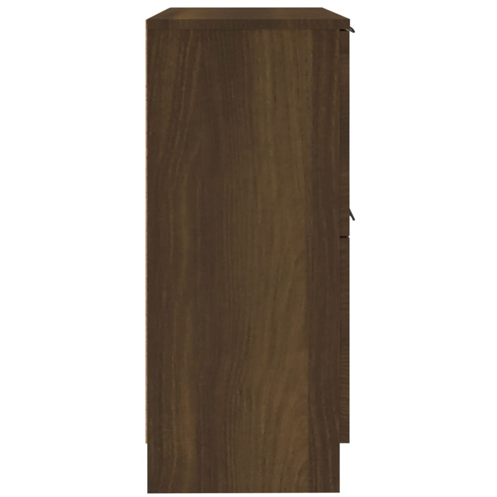 vidaXL 2 Door Brown Oak Narrow Sideboard Image 7