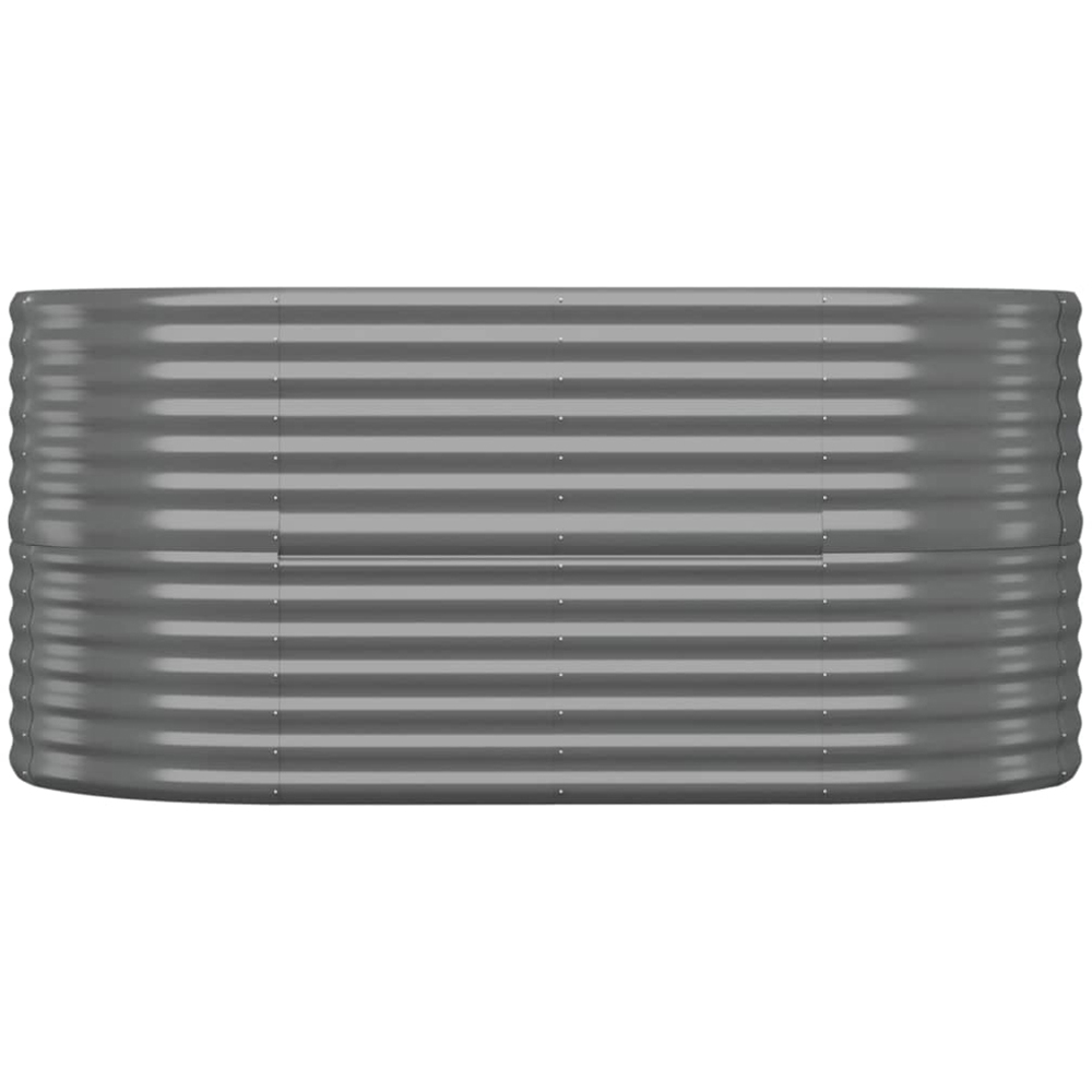 vidaXL Grey Galvanised Steel Raised Garden Bed 68 x 152 x 80cm Image 2
