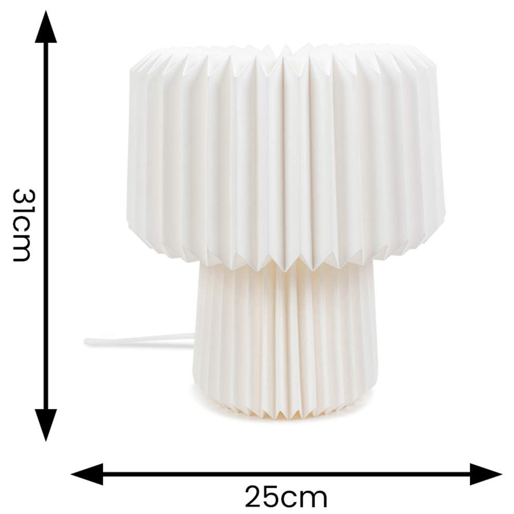 ValueLights Origami White Paper LED Table Lamp Image 6