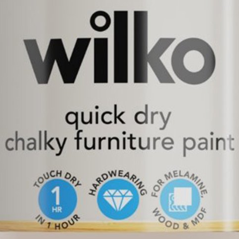 Wilko Quick Dry Soft Taupe Furniture Paint 750ml Image 3