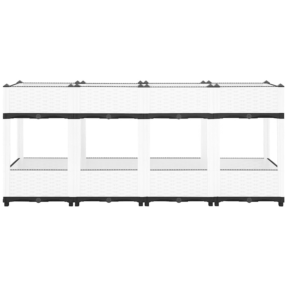 vidaXL Grey Polypropylene Raised Garden Bed 160 x 40 x 71cm Image 3
