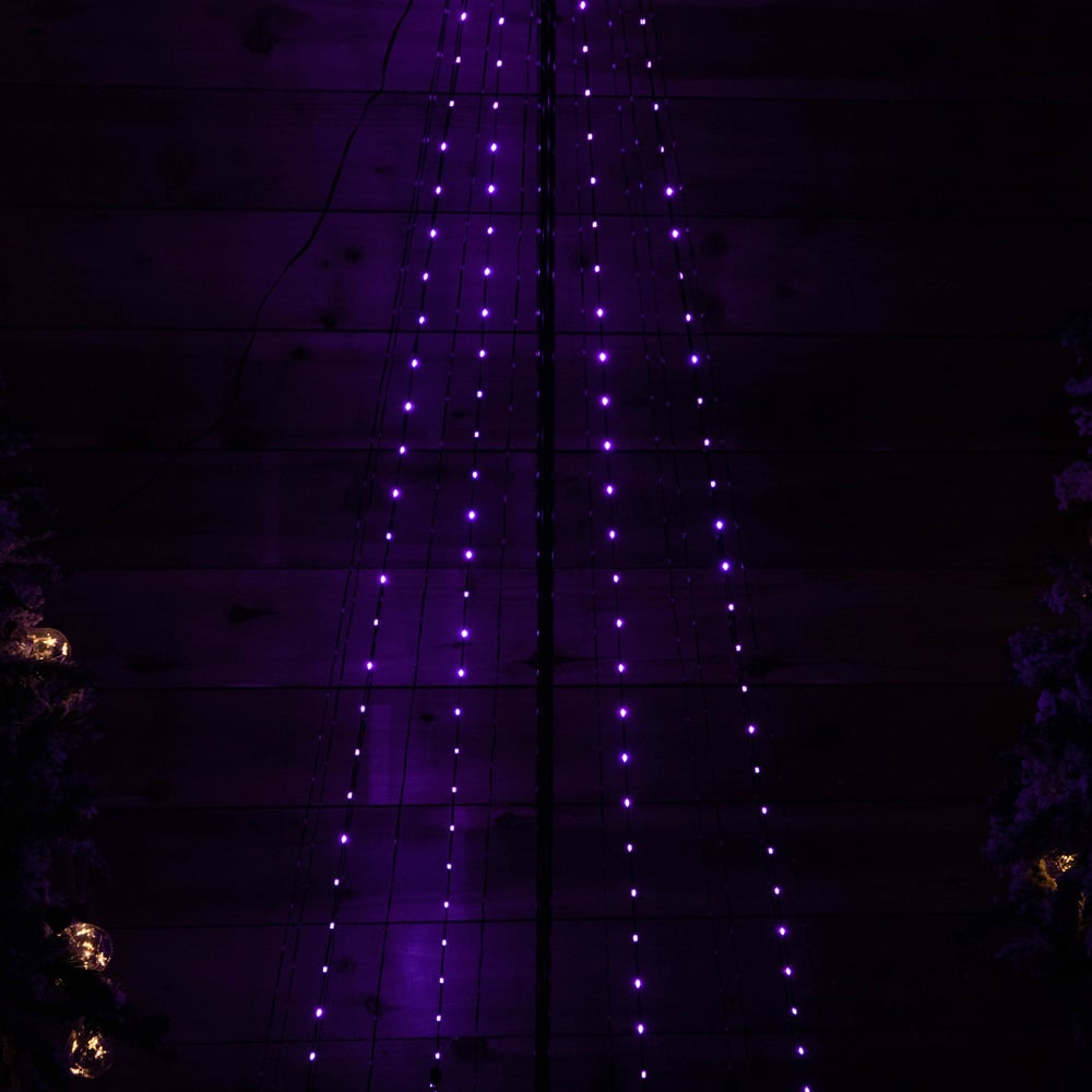 Samuel Alexander 835 Cool and Warm White LED Multi-Function Pyramid Christmas Cone Tree 8ft Image 9