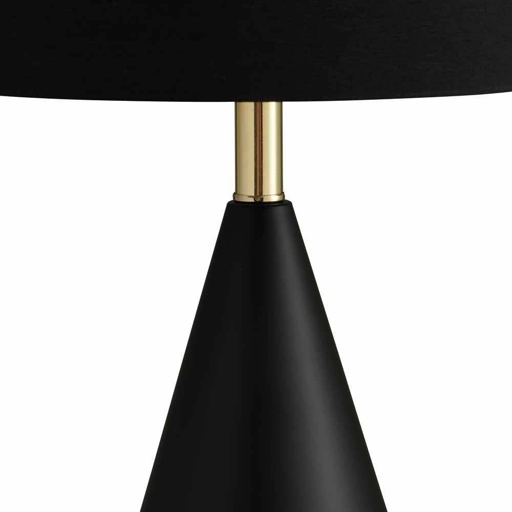 Wilko Black Gold Table Lamp Large Image 2