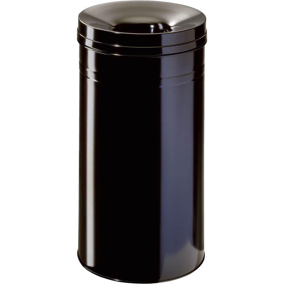 Durable SAFE+ Black Fire Extinguishing Metal Waste Bin 30L Image 1