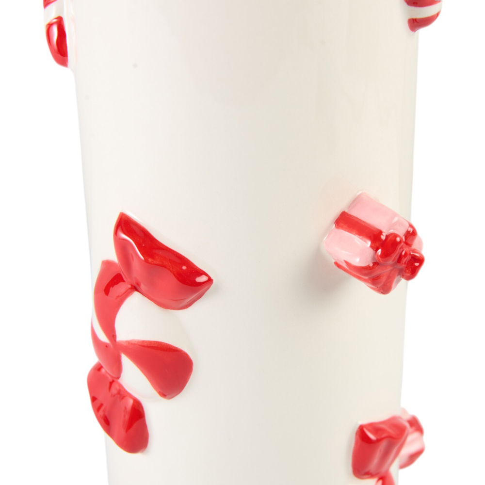 Candy Cane Sweet and Present Vase - White Image 3
