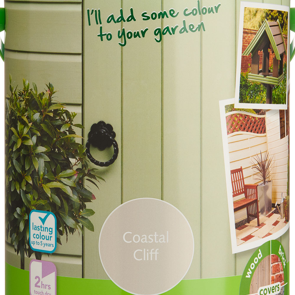 Wilko Garden Colour Coastal Cliff Wood Paint 5L Image 3