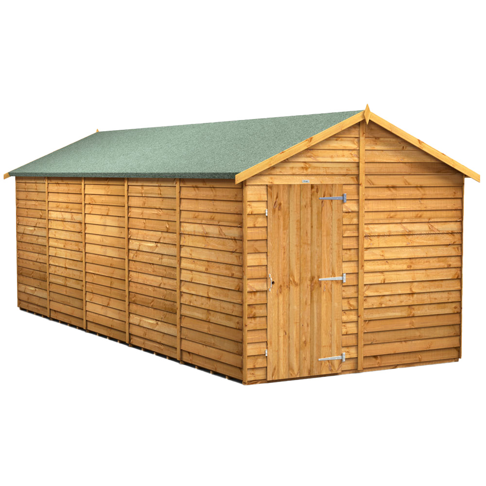 Power 20 x 8ft Overlap Apex Garden Shed Image 1