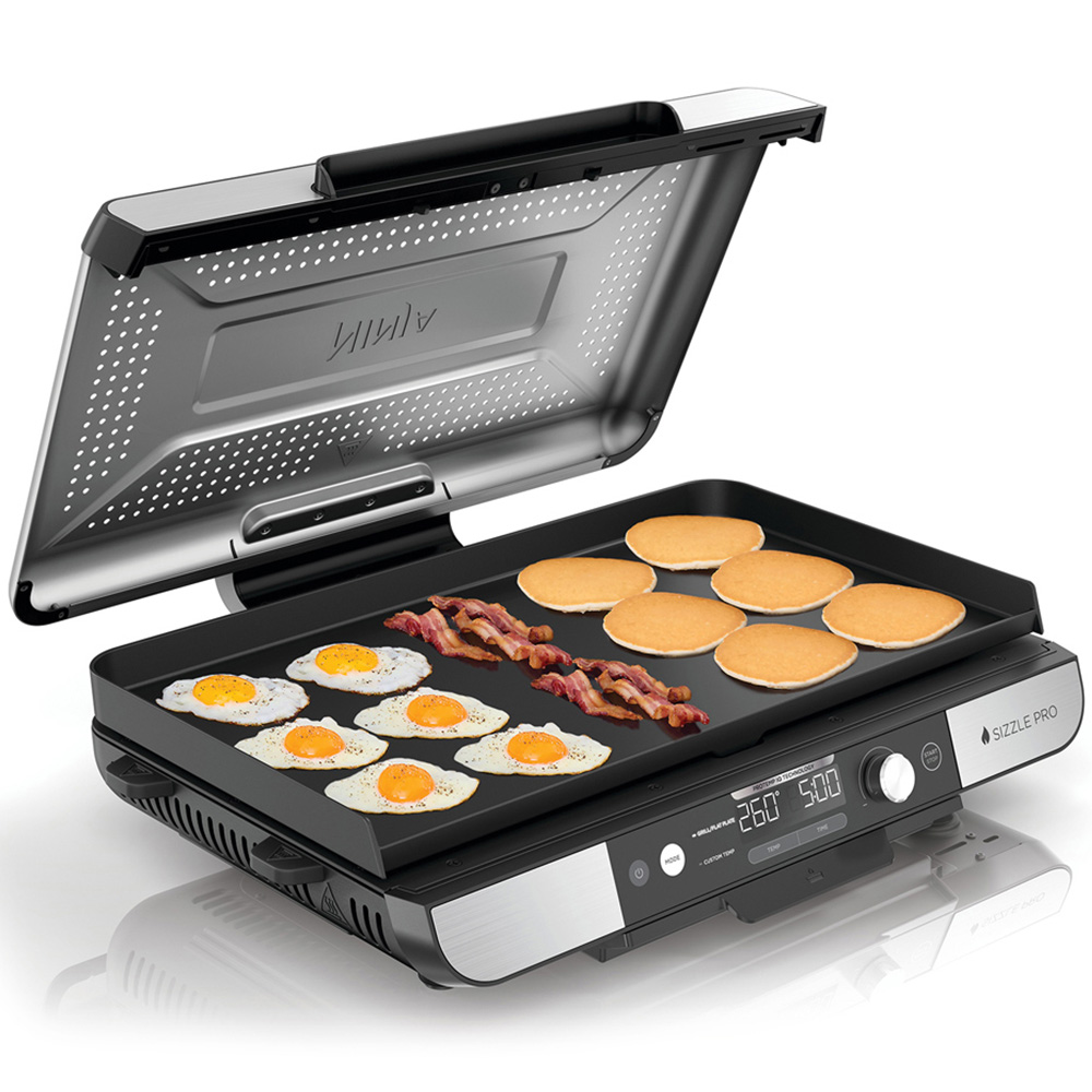 Ninja Sizzle Pro XL GX101UK Silver and Black Grill and Flat Plate Image 5