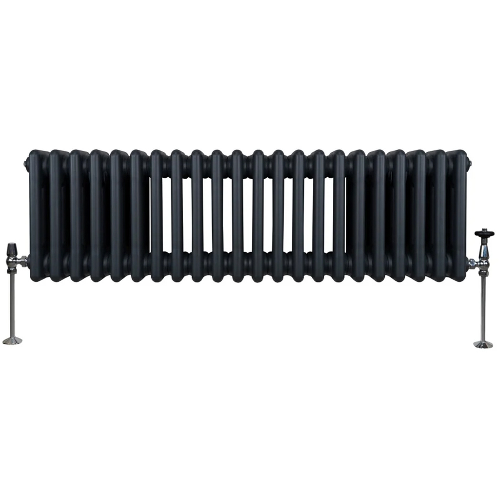 Monster Shop 3057 BTU Anthracite Grey Traditional 3 Column Radiator 300 x 1012mm Image 1