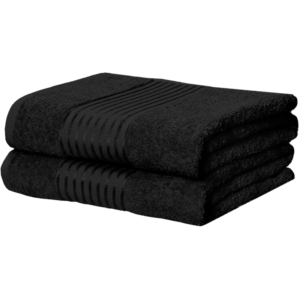 Rapport Home Windsor Black Cotton Face Cloth Image 1