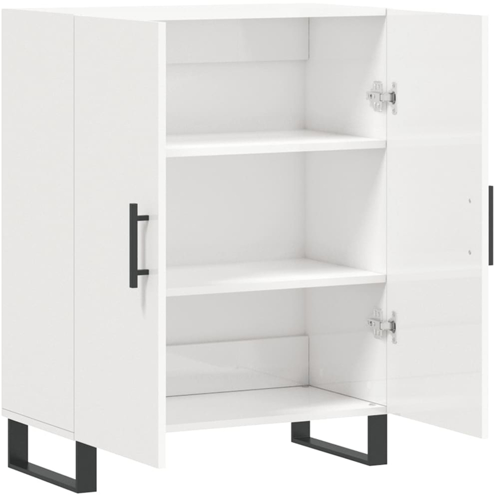 vidaXL 2 Door High Gloss White Sideboard Image 6