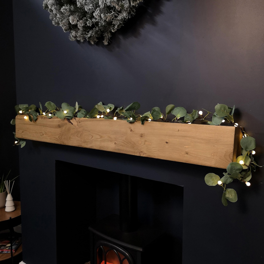 Samuel Alexander 35 Warm White LED Artificial Eucalyptus Christmas Garland 180cm  Image 7