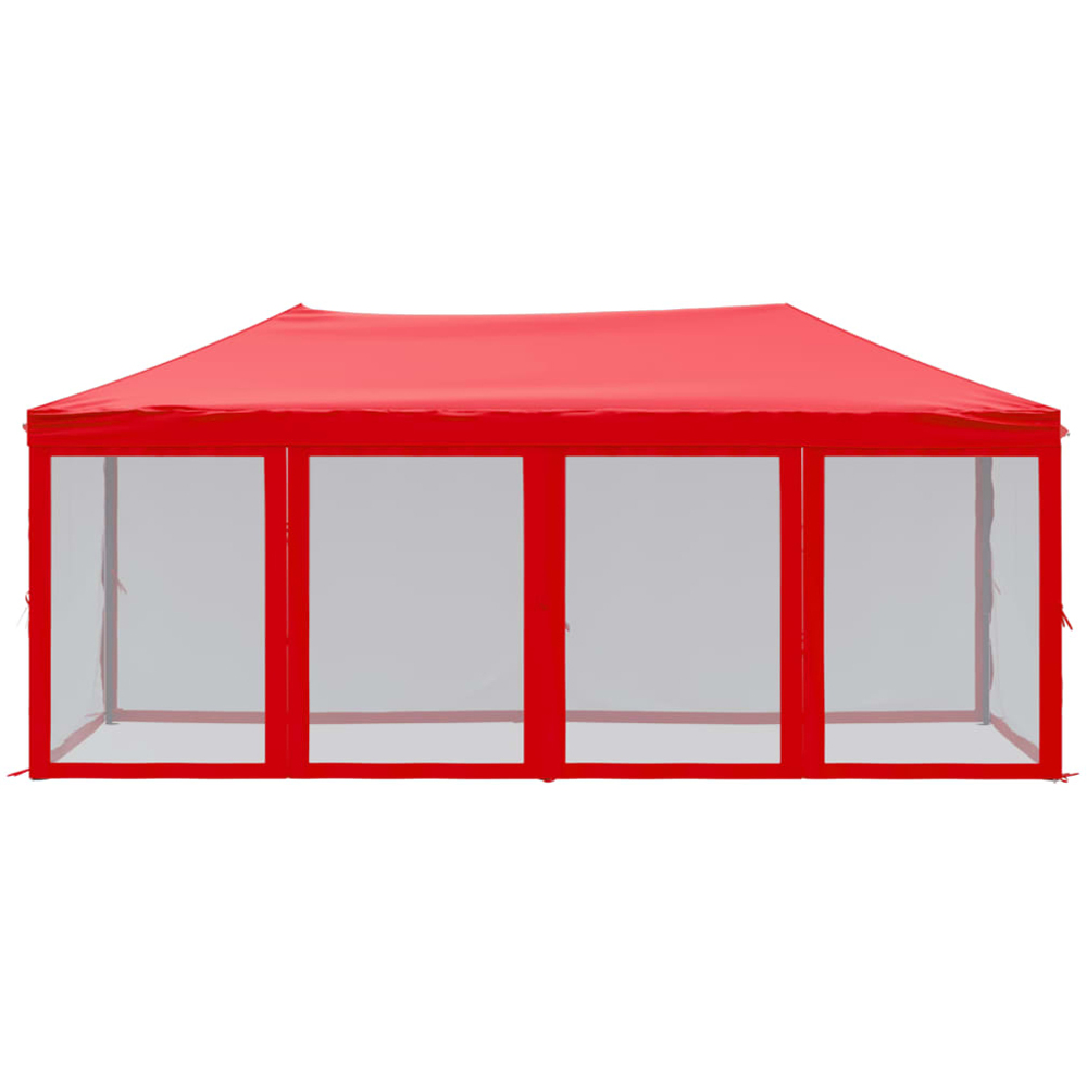 vidaXL 3 x 6m Red Foldable Party Tent with Sidewalls Image 3