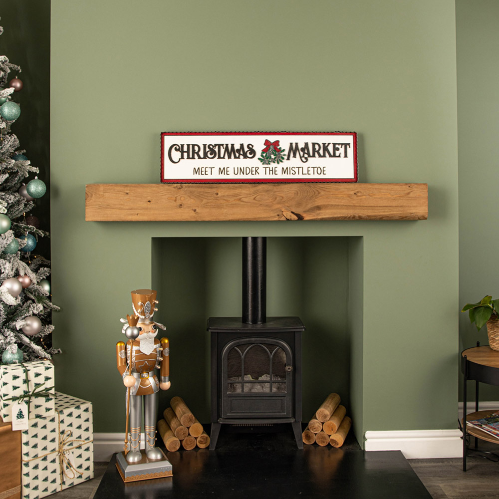 Samuel Alexander White Wooden Christmas Market Hanging Sign 2.9ft Image 7