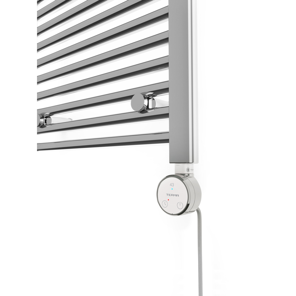 Terma Leo Chrome Electric Towel Rail with 43D Element Upgrade 800 x 500mm Image 5